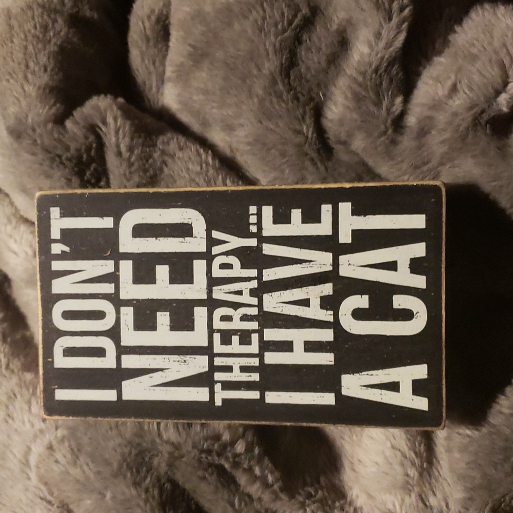"I don't need a therapy...I have a cat" decor